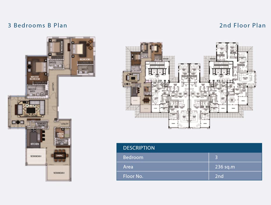 3 BEDROOMS B PLAN